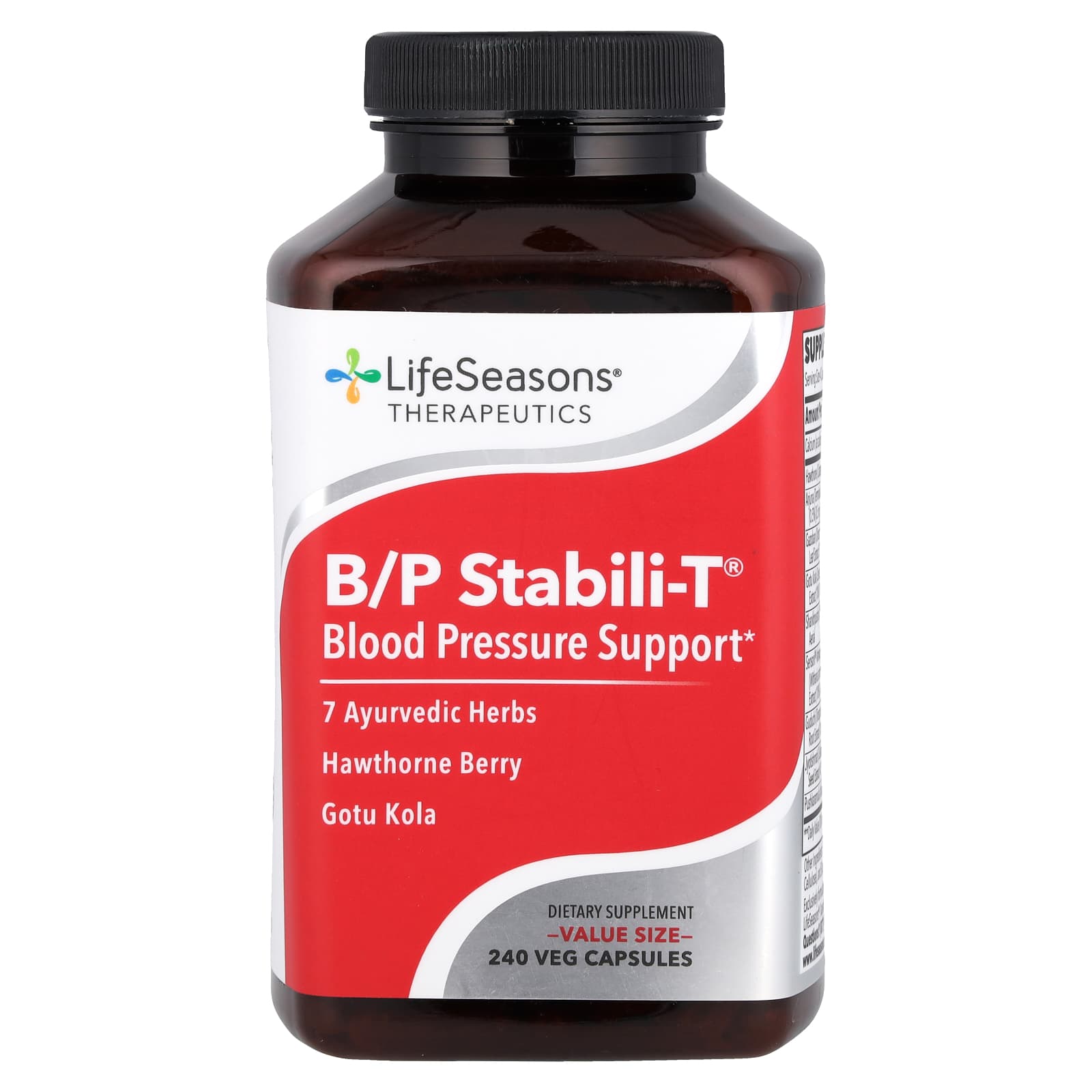 LifeSeasons, B/P Stabili-T®, Blood Pressure Support, 240 Veg Capsules - Image 1