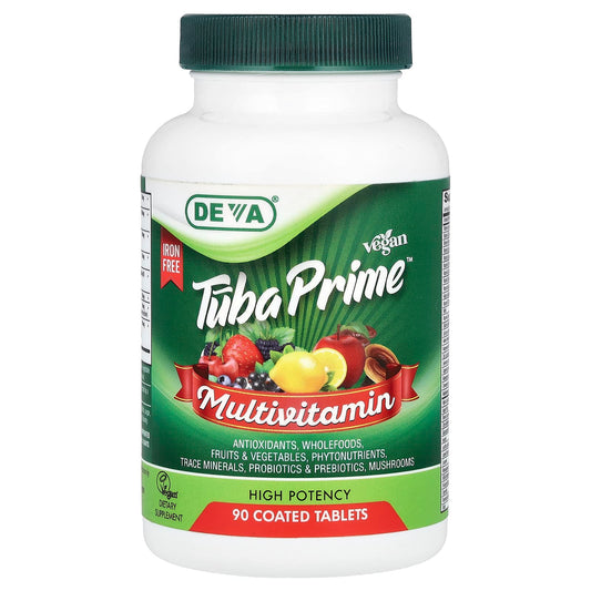 Deva Vegan Multivitamin, Iron-Free, High Potency, 90 Tablets - Image 1
