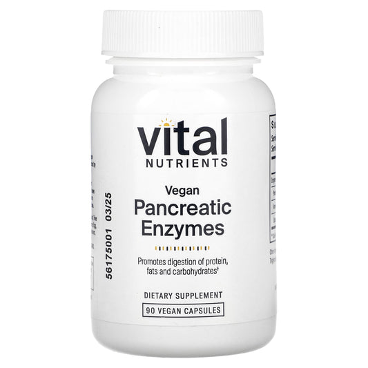 Vital Nutrients, Vegan Pancreatic Enzymes, 90 Vegan Capsules - Image 1