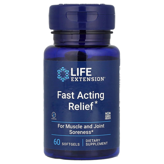 Life Extension, Fast Acting Relief, 60 Softgels - Image 1
