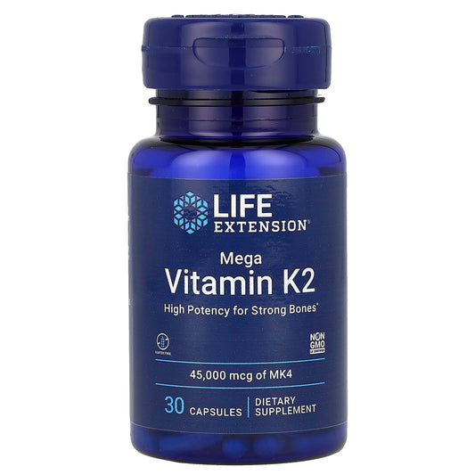 Life Extension, Mega Vitamin K2, 45,000 mcg, 30 Capsules
