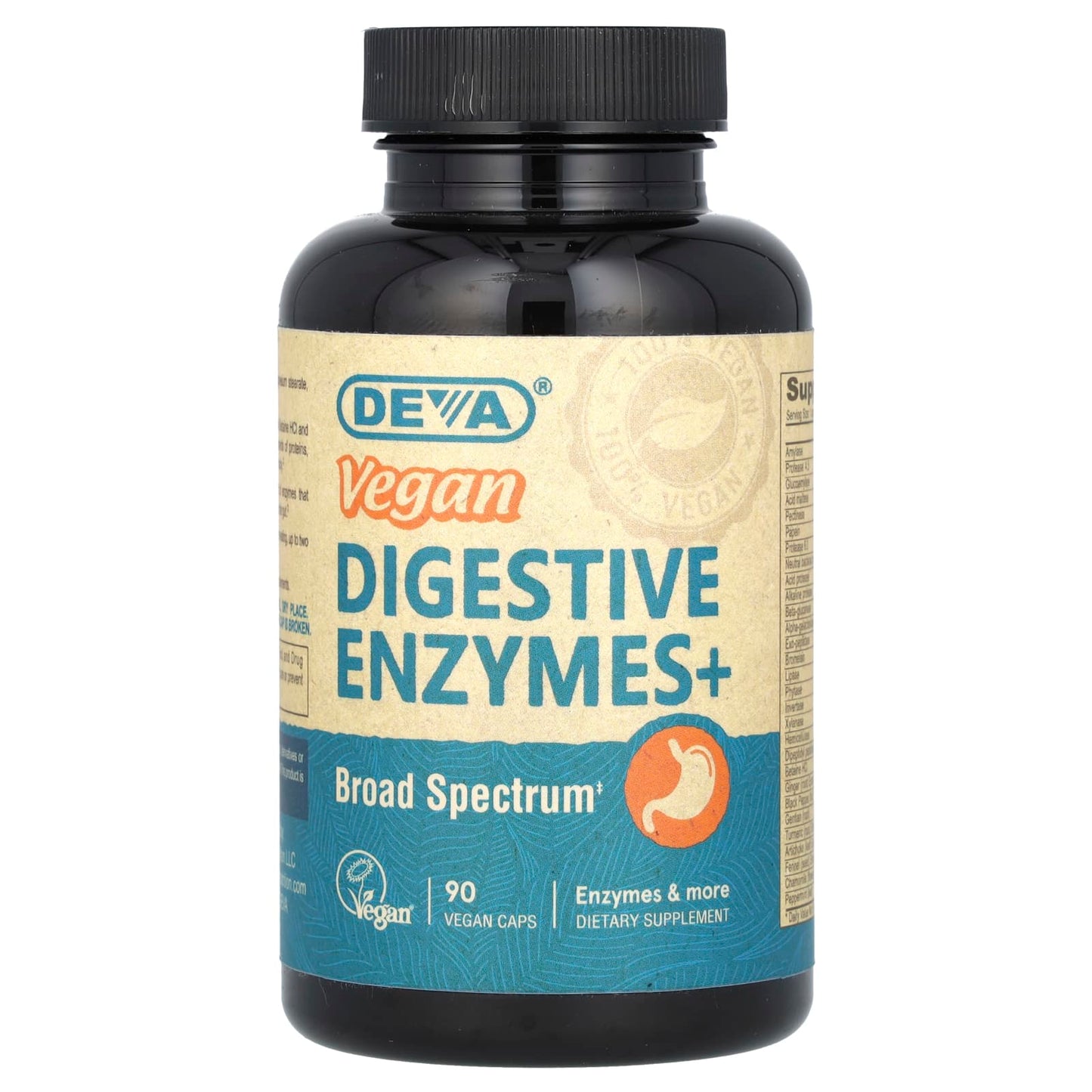 Vegan Digestive Enzymes+ by Deva for Optimal Gut Health - Image 1