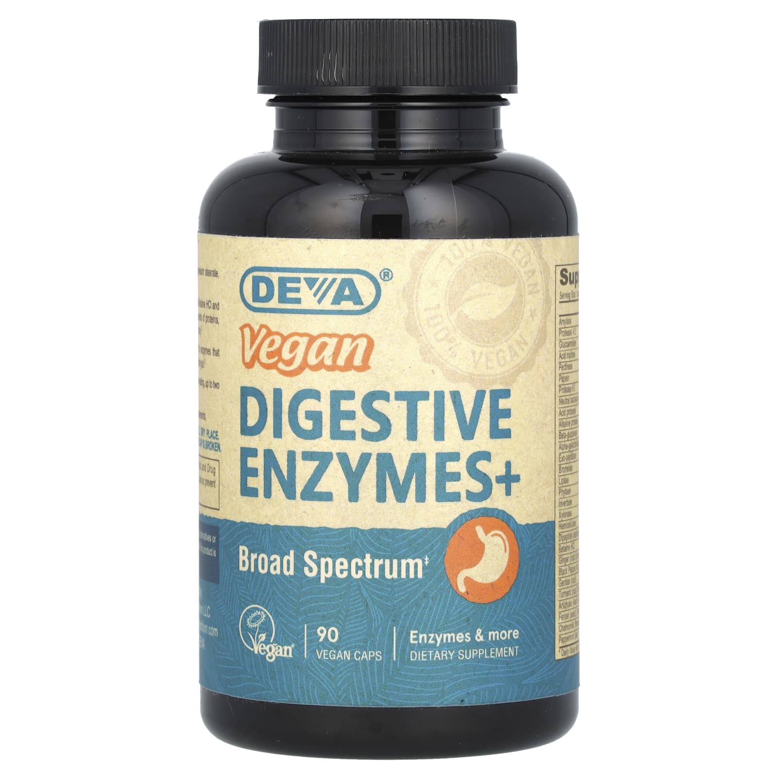 Vegan Digestive Enzymes+ by Deva for Optimal Gut Health - Image 1