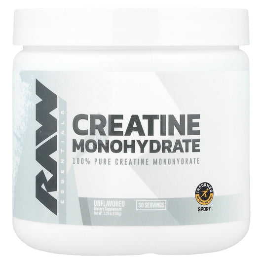 Raw Nutrition, Essentials, Creatine Monohydrate, Unflavored, 5.29 oz (150 g) - Image 1