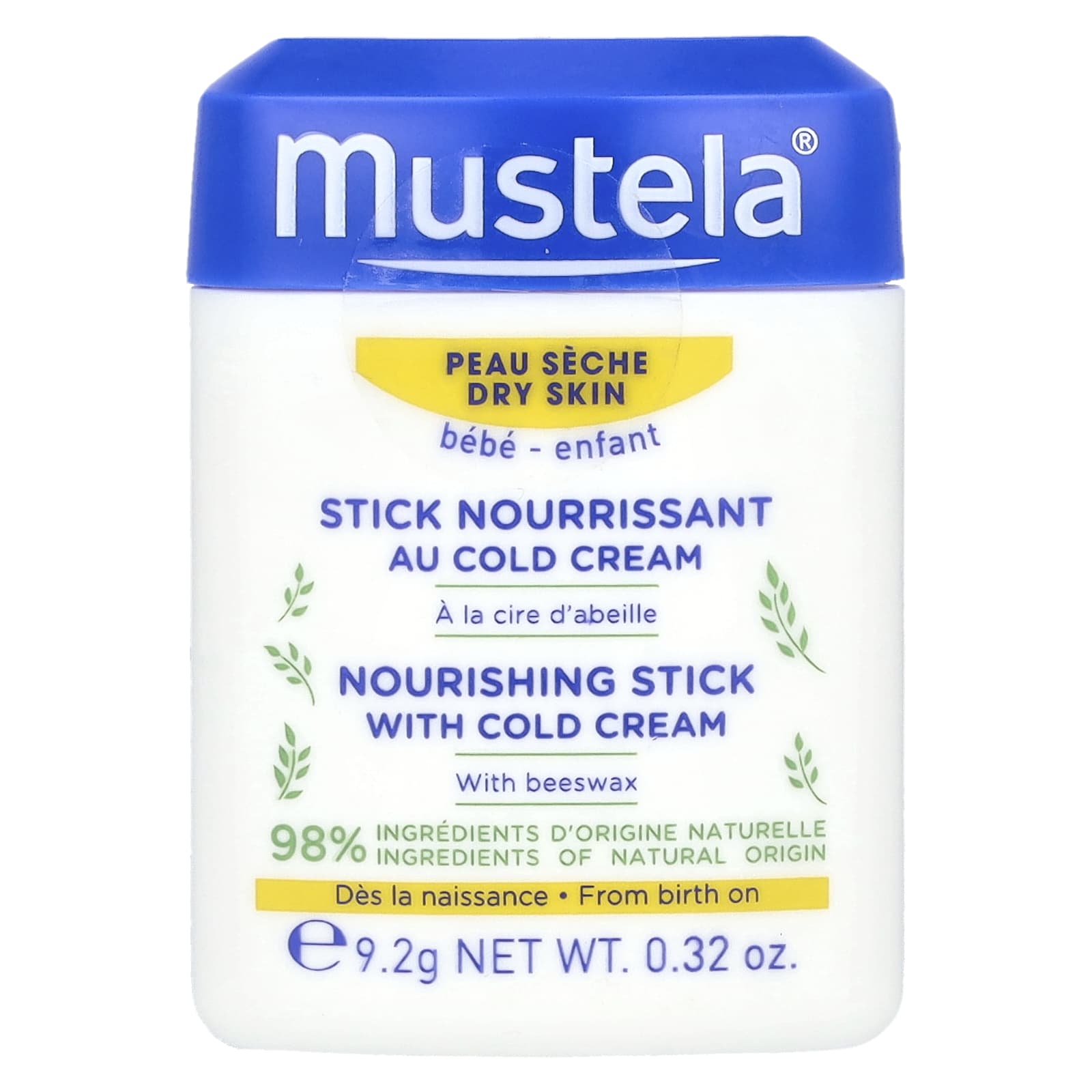 Mustela, Baby, Nourishing Stick with Cold Cream, 0.32 oz (9.2 g) - Image 1