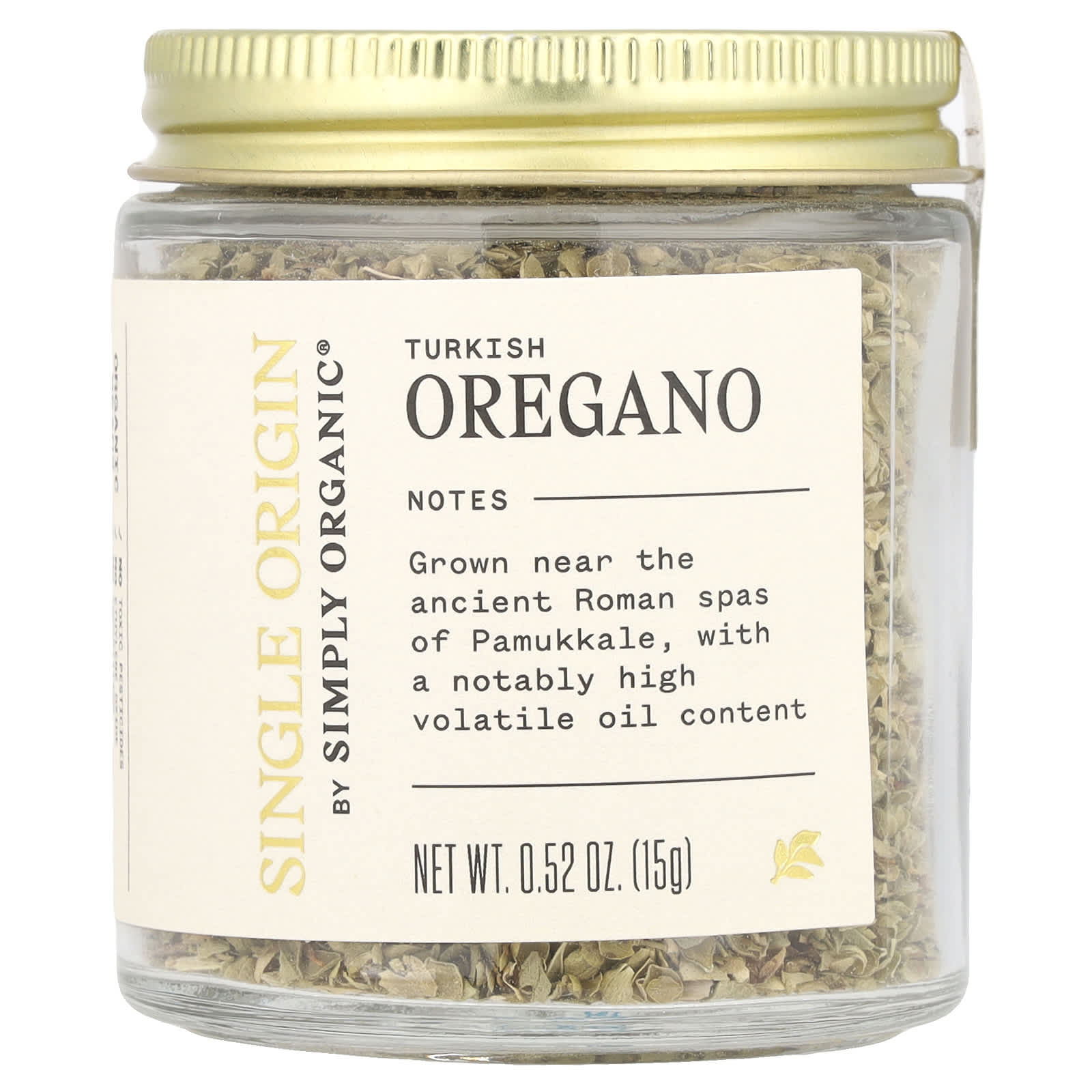 Simply Organic, Single Origin, Turkish Oregano, 0.52 oz (15 g) - Image 1