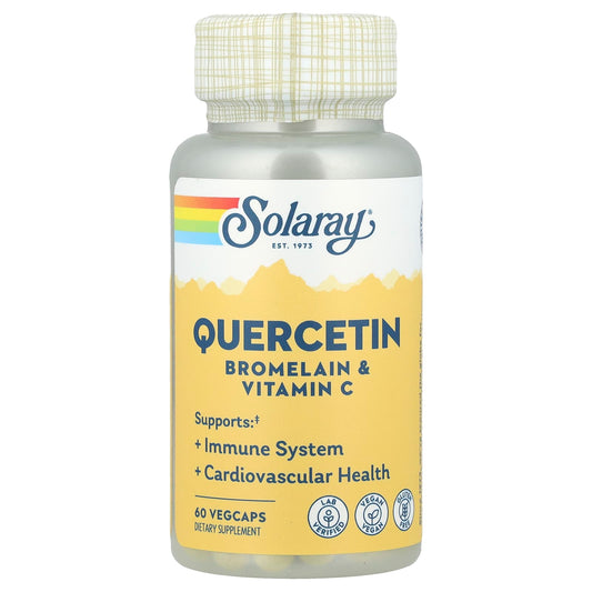 Solaray, Quercetin, Bromelain & Vitamin C, 60 VegCaps - Image 1