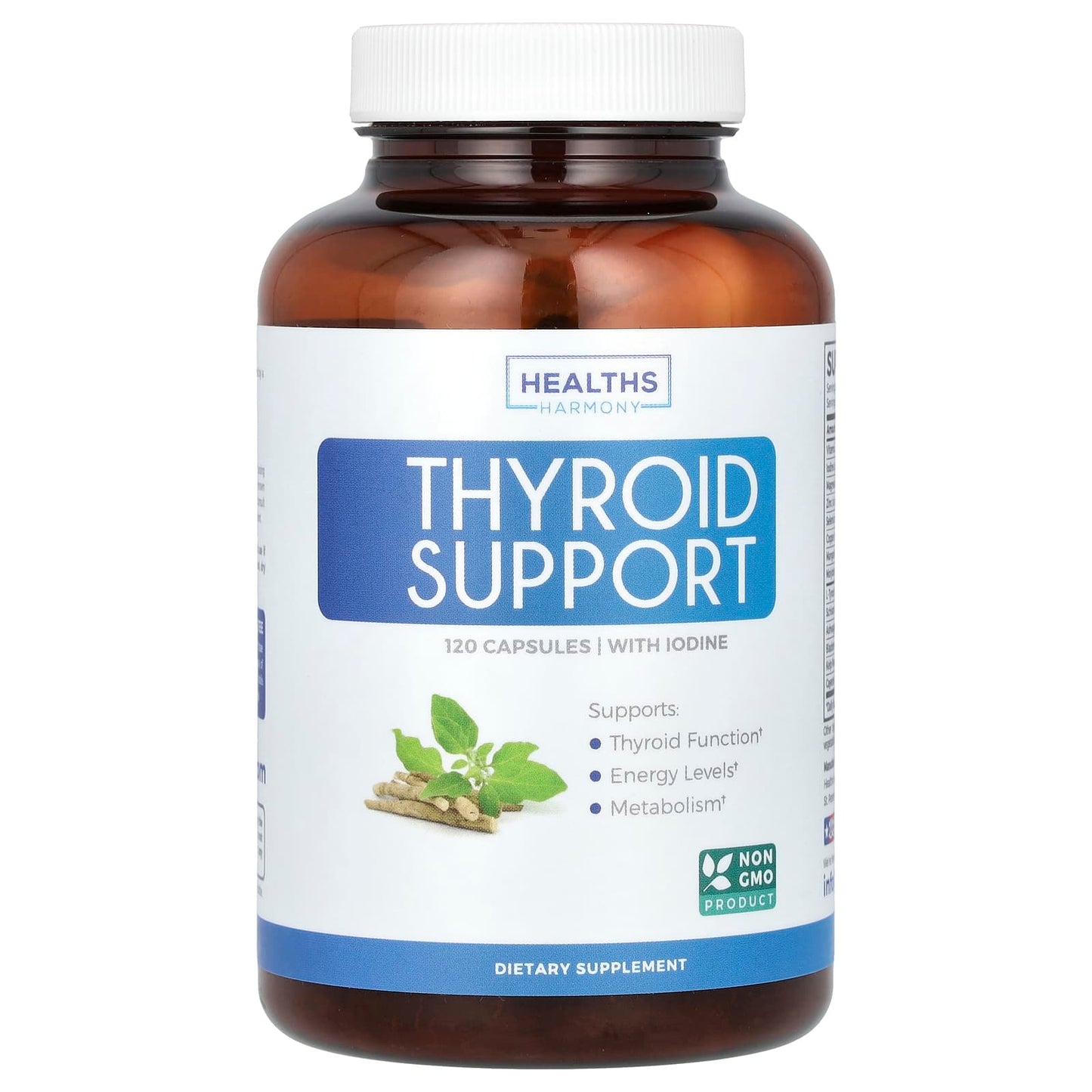 Thyroid Support for Optimal Health, 120 Capsules - Healths Harmony - Image 1