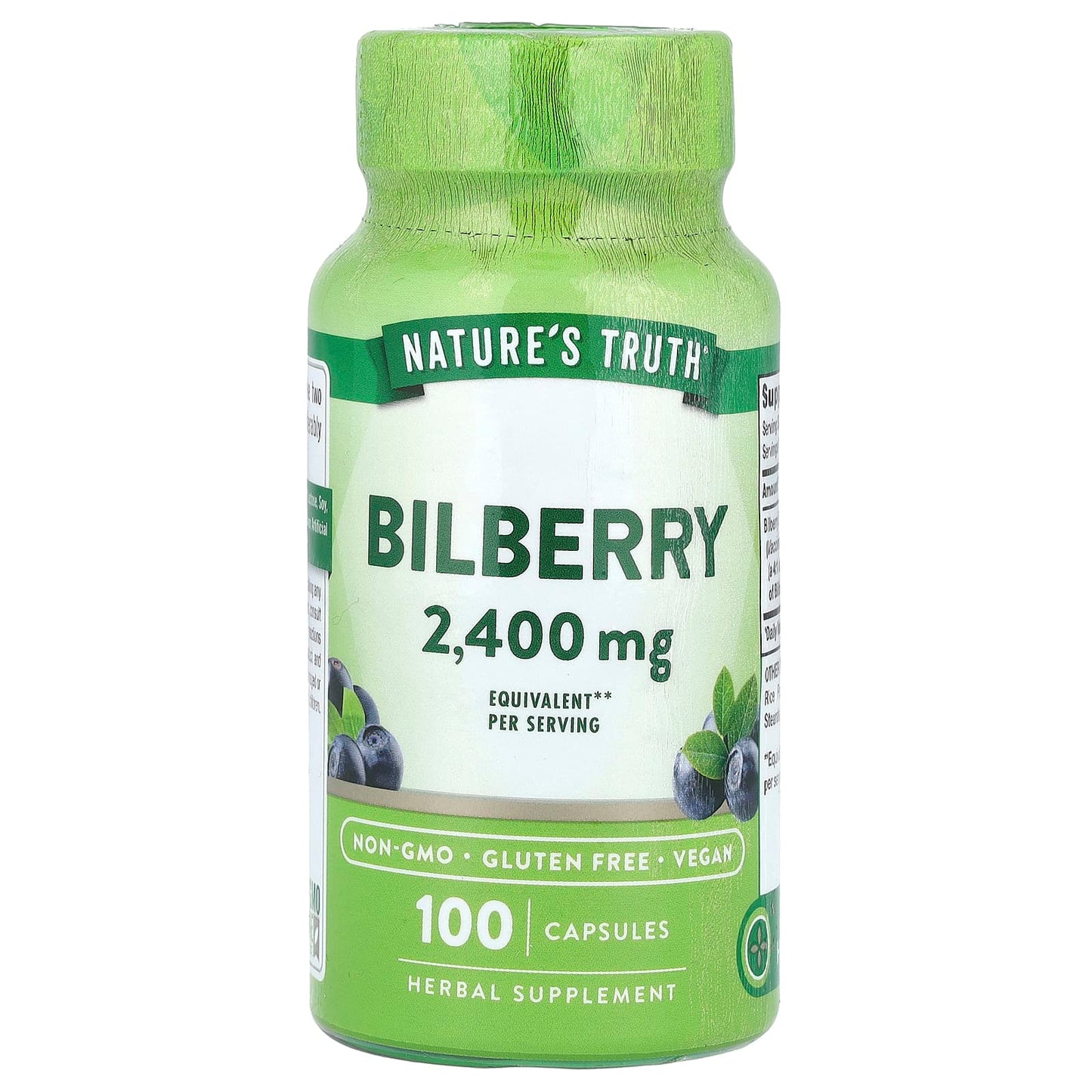 Nature's Truth, Bilberry, 100 Capsules (1,200 mg per Capsule) - Image 1