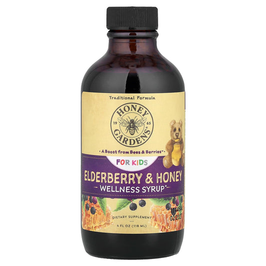Zand, For Kids, Wellness Syrup, Elderberry & Honey, 4 fl oz (118 ml) - Image 1