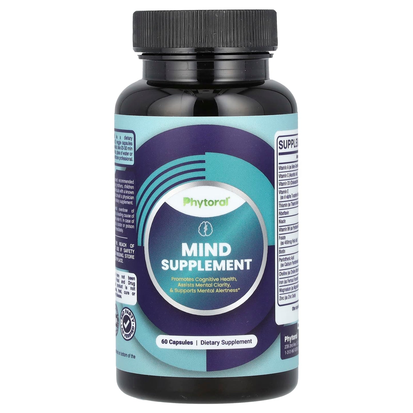 Phytoral, Mind Supplement, 60 Capsules - Image 1