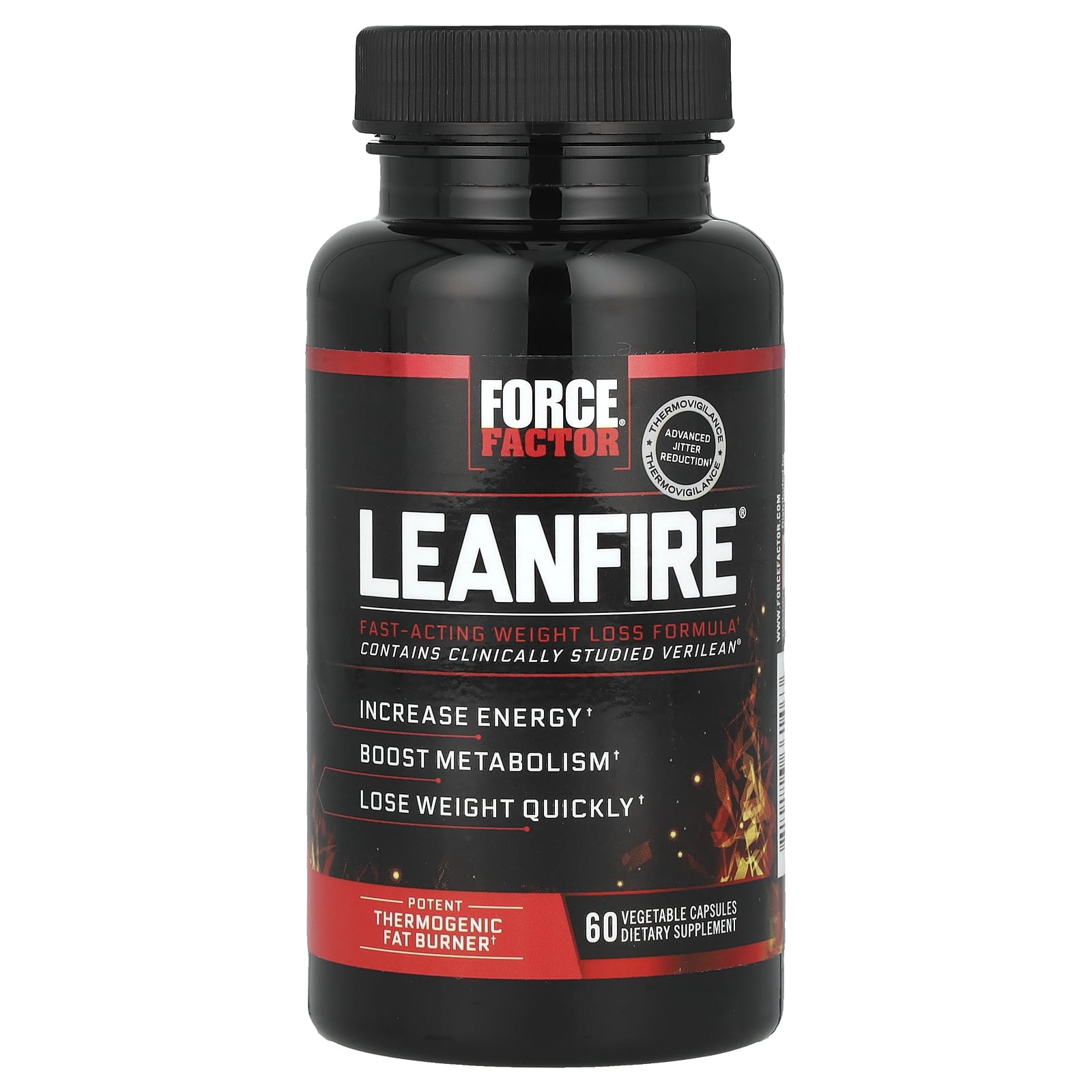 Force Factor LeanFire Thermogenic Weight Loss Supplement, 60 Capsules - Image 1