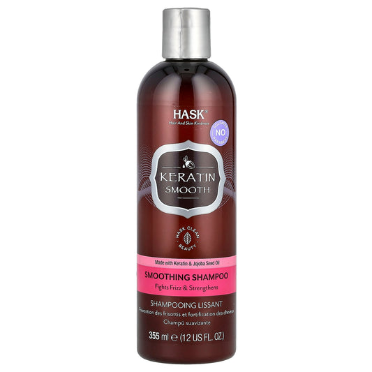 Hask Beauty Keratin Smoothing Shampoo, 12 fl oz (355 ml) - Image 1