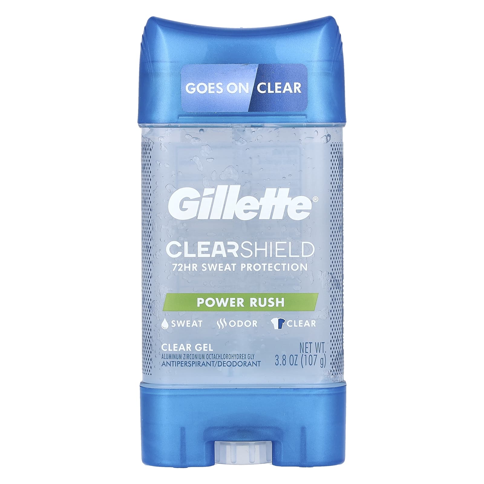 Gillette ClearShield Power Rush Antiperspirant Deodorant, 3.8 oz - Image 1