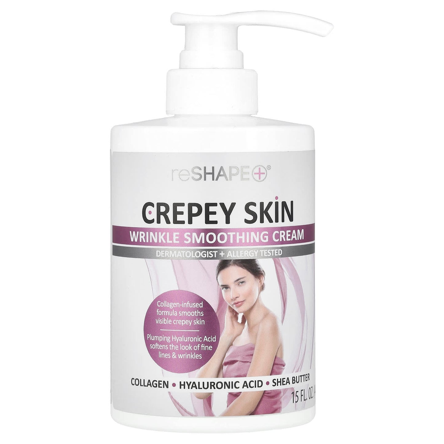 Reshape Plus, Crepey Skin, Wrinkle Smoothing Cream, 15 fl oz (444 ml) - Image 1