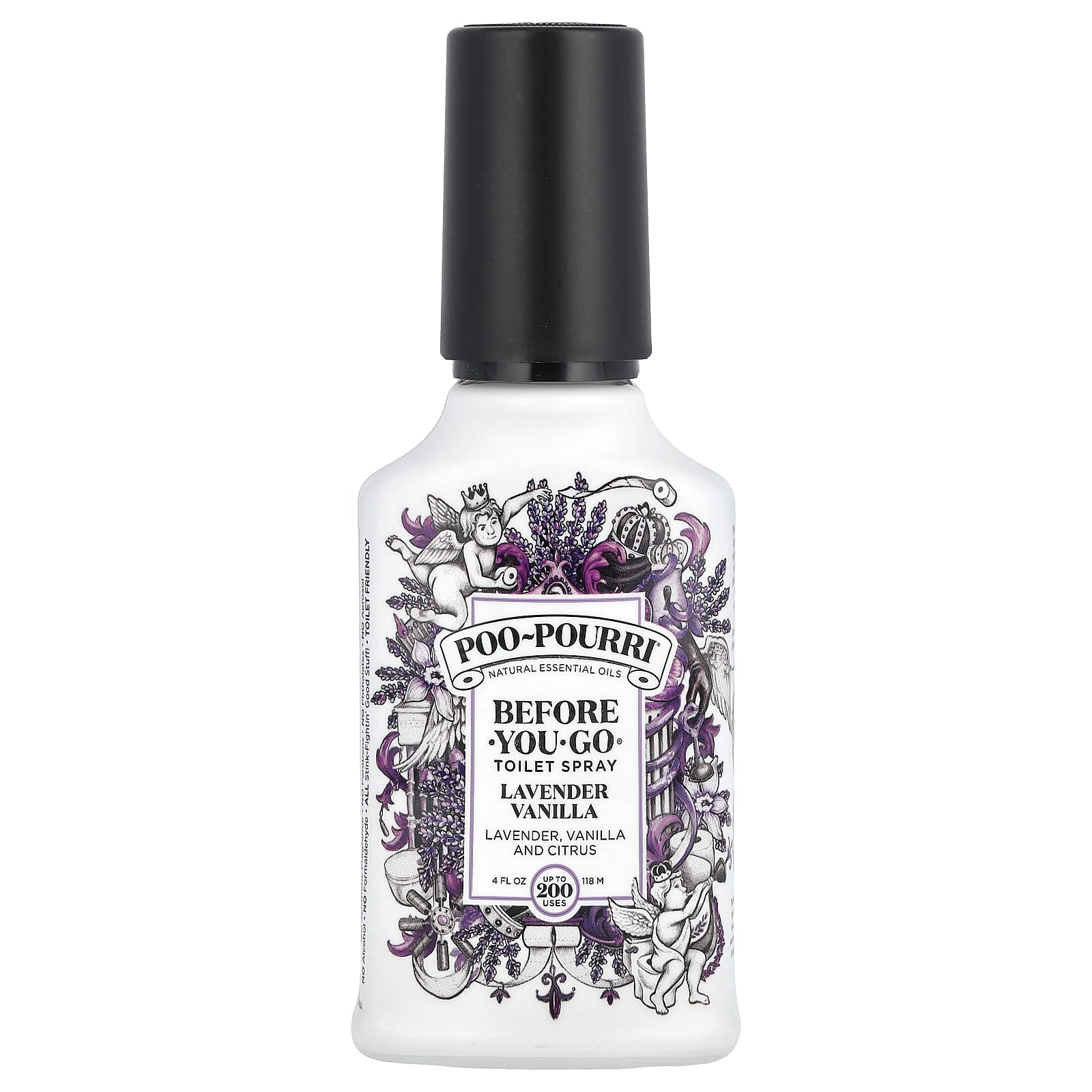 Poo-Pourri, Before-You-Go® Toilet Spray, Lavender Vanilla, 4 fl oz (118 ml) - Image 1