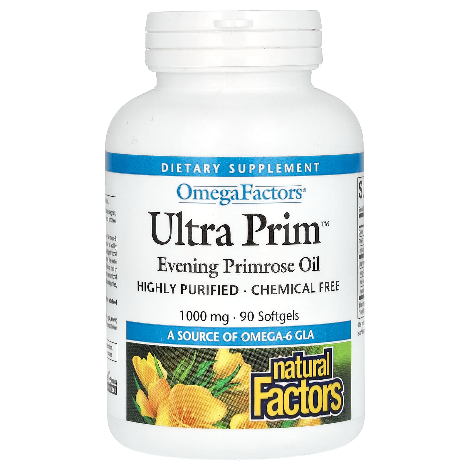 Natural Factors, Ultra Prim, 1,000 mg, 90 Softgels - Image 1