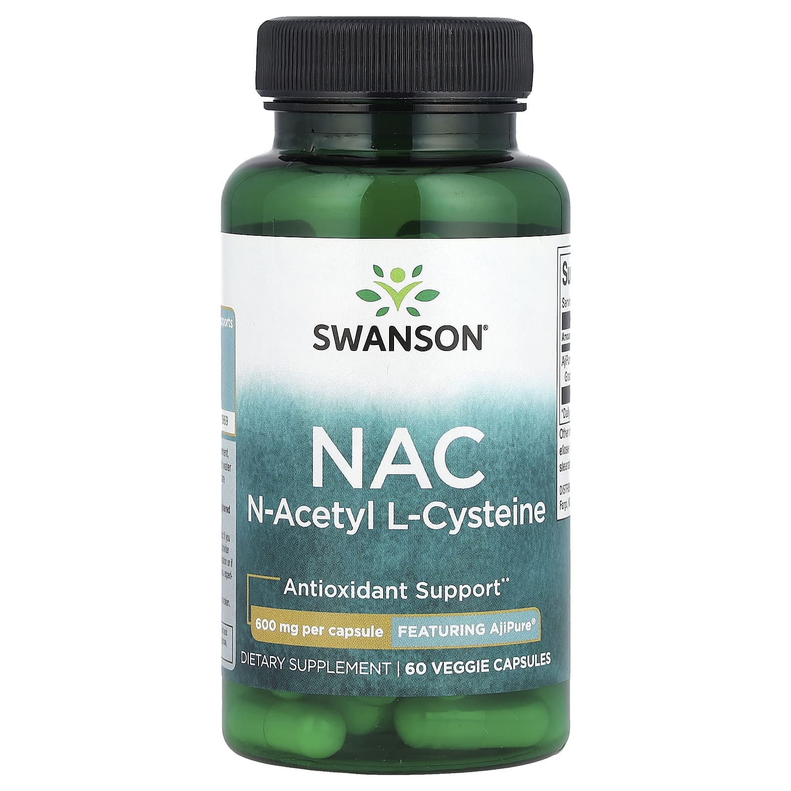 Swanson, NAC, 600 mg, 60 Veggie Capsules - Image 1