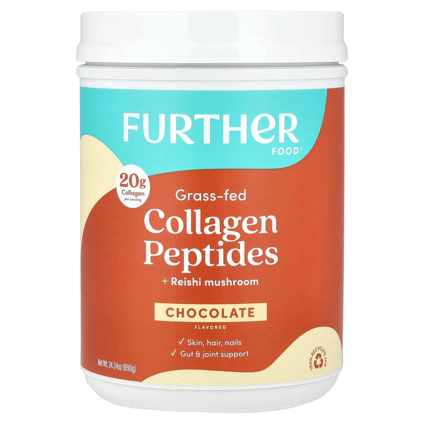 Grass-Fed Collagen Peptides + Reishi Mushroom - Chocolate Flavor - Image 1