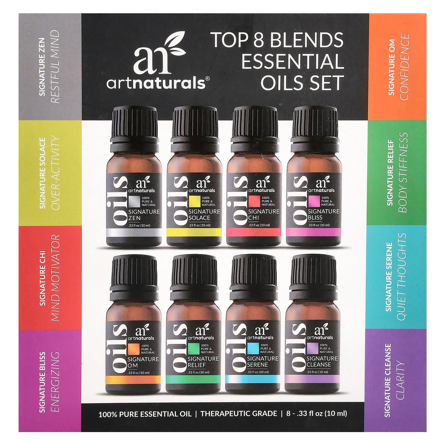 Artnaturals Essential Oils 8-Pack - Top 8 Blends for Serenity & Relaxation - Image 2