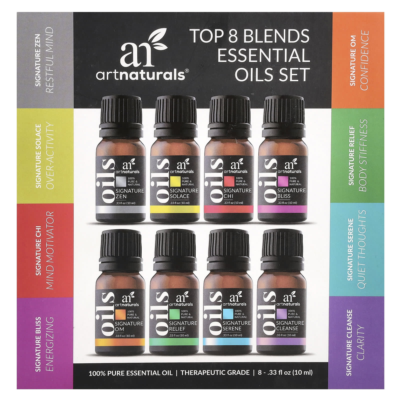 Artnaturals Essential Oils 8-Pack - Top 8 Blends for Serenity & Relaxation - Image 2