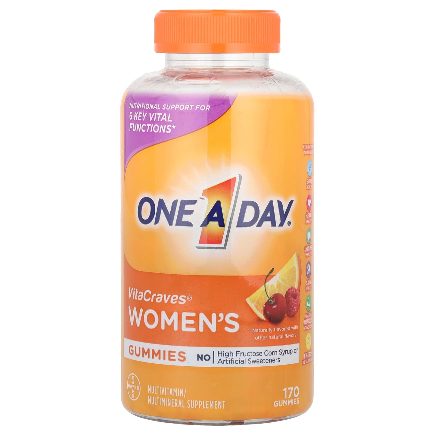 One-A-Day, VitaCraves® , Women's Multivitamin/Multimineral Supplement Gummies, 170 Gummies - Image 1