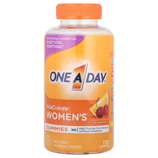 One-A-Day, VitaCraves® , Women's Multivitamin/Multimineral Supplement Gummies, 170 Gummies - Image 1