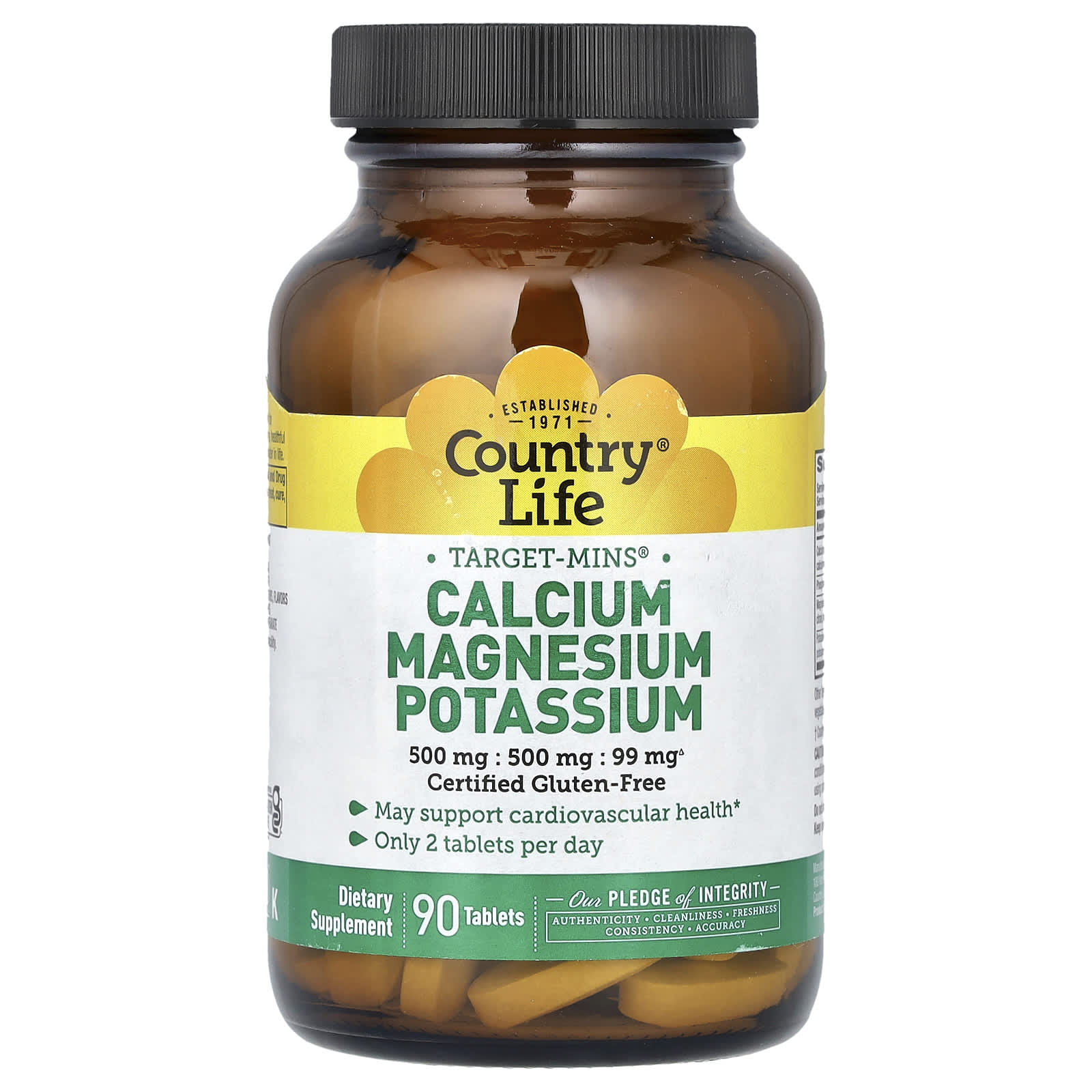 Country Life Target-Mins Calcium Magnesium Potassium - 90 Tablets - Image 1