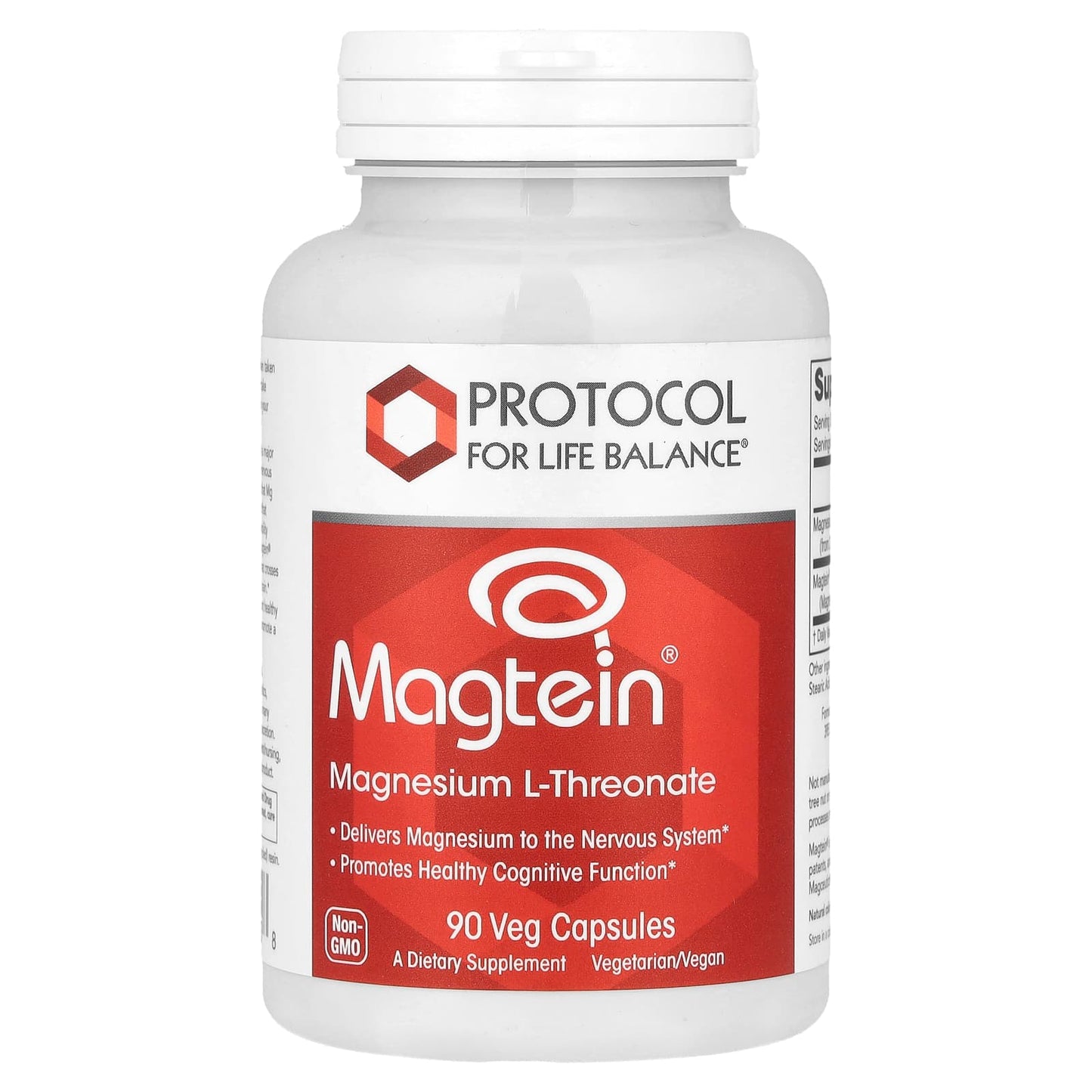 Protocol for Life Balance, Magtein®, Magnesium L-Threonate, 90 Veg Capsules - Image 1