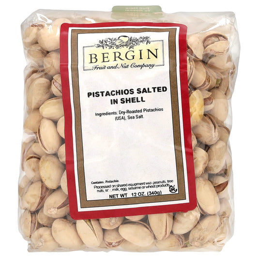 Crave-Worthy Salted Pistachios in Shell by Bergin - 12 oz (340g) - Image 1