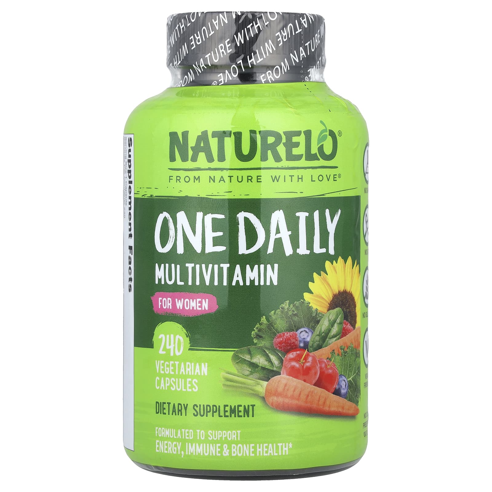 NATURELO, One Daily Multivitamin, For Women, 240 Vegetarian Capsules - Image 1