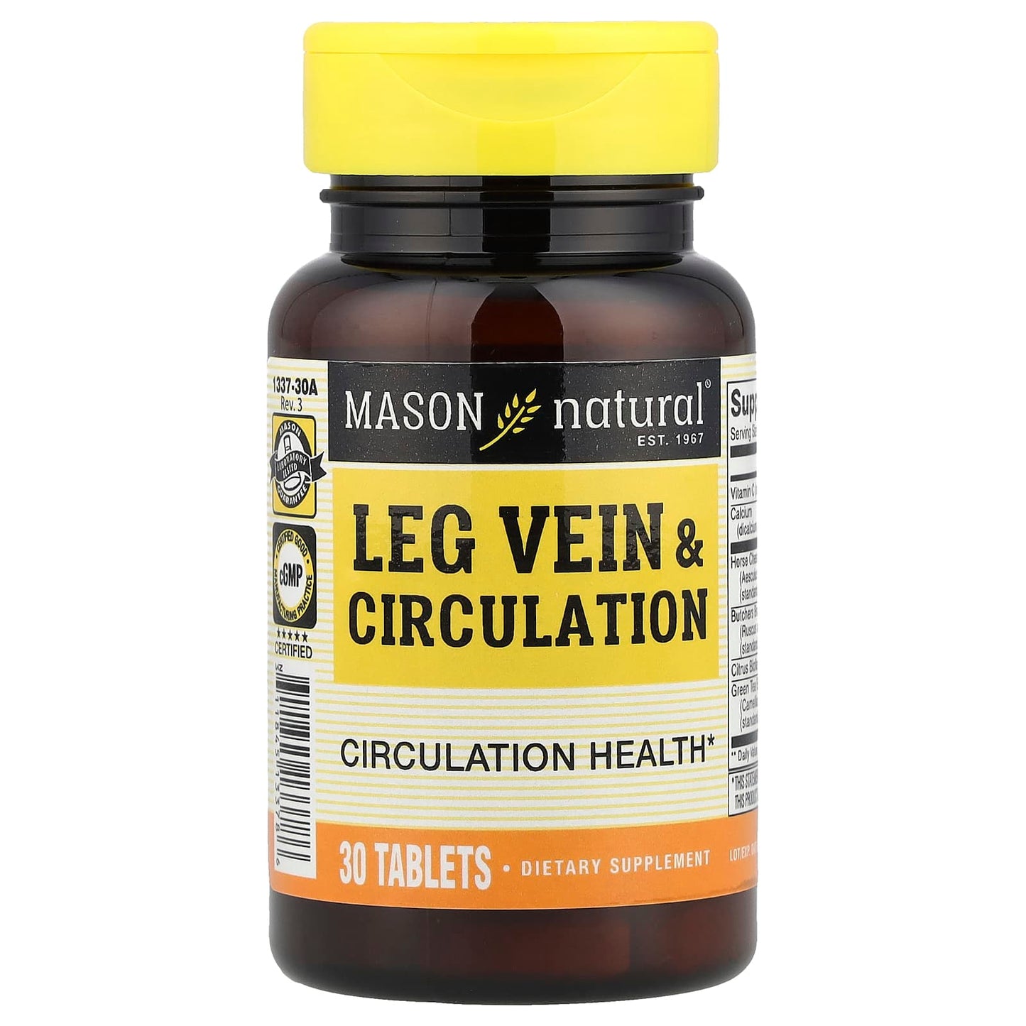 Mason Natural, Leg Vein & Circulation, 30 Tablets - Image 1