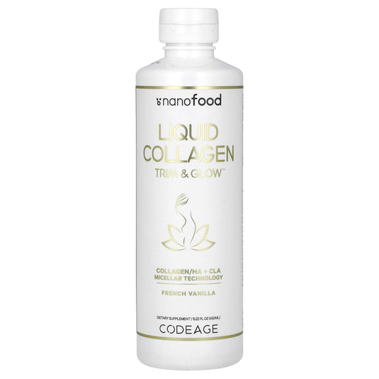 Liquid Collagen Supplement by CodeAge - Trim & Glow, French Vanilla - Image 1