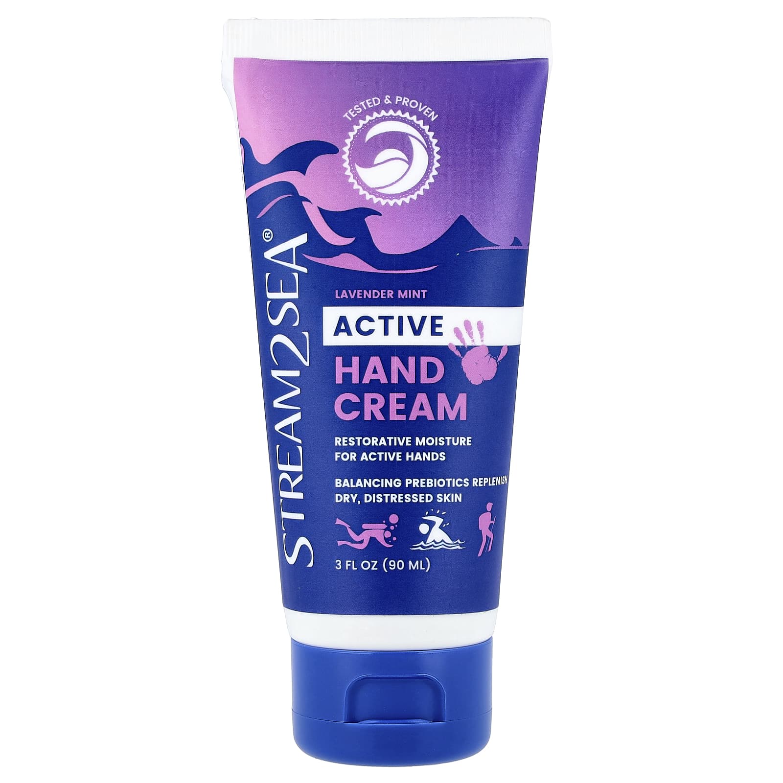 Stream2Sea, Active Hand Cream, Lavender Mint , 3 fl oz (90 ml) - Image 1