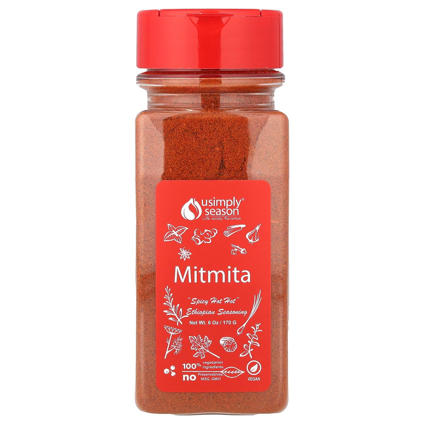 USimplySeason, Ethiopian Seasoning, Mitmita, 6 oz (170 g) - Image 1