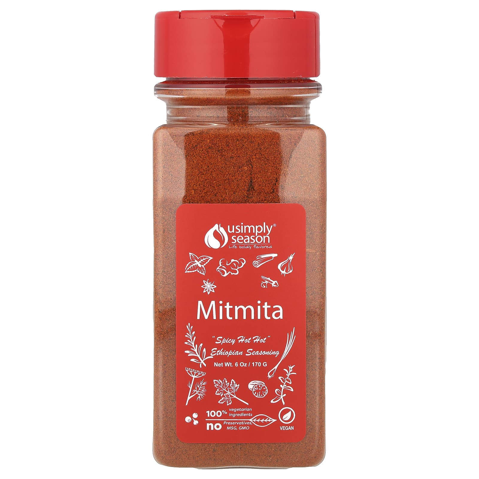 USimplySeason, Ethiopian Seasoning, Mitmita, 6 oz (170 g) - Image 1