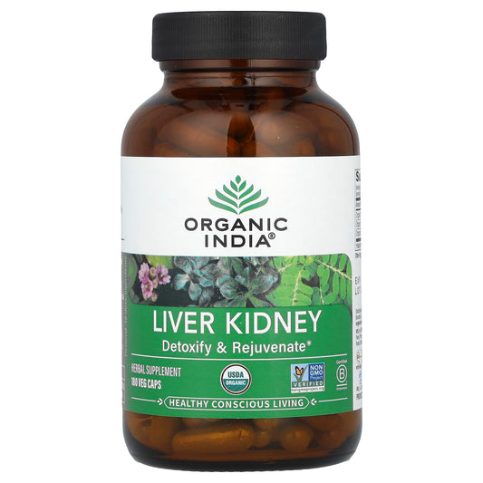 Organic India, Liver Kidney, 180 Veg Caps - Image 1
