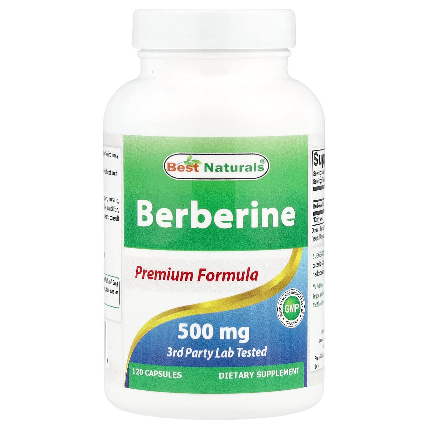 Best Naturals Berberine 500mg 120 Capsules for Healthy Heart & Digestion - Image 1