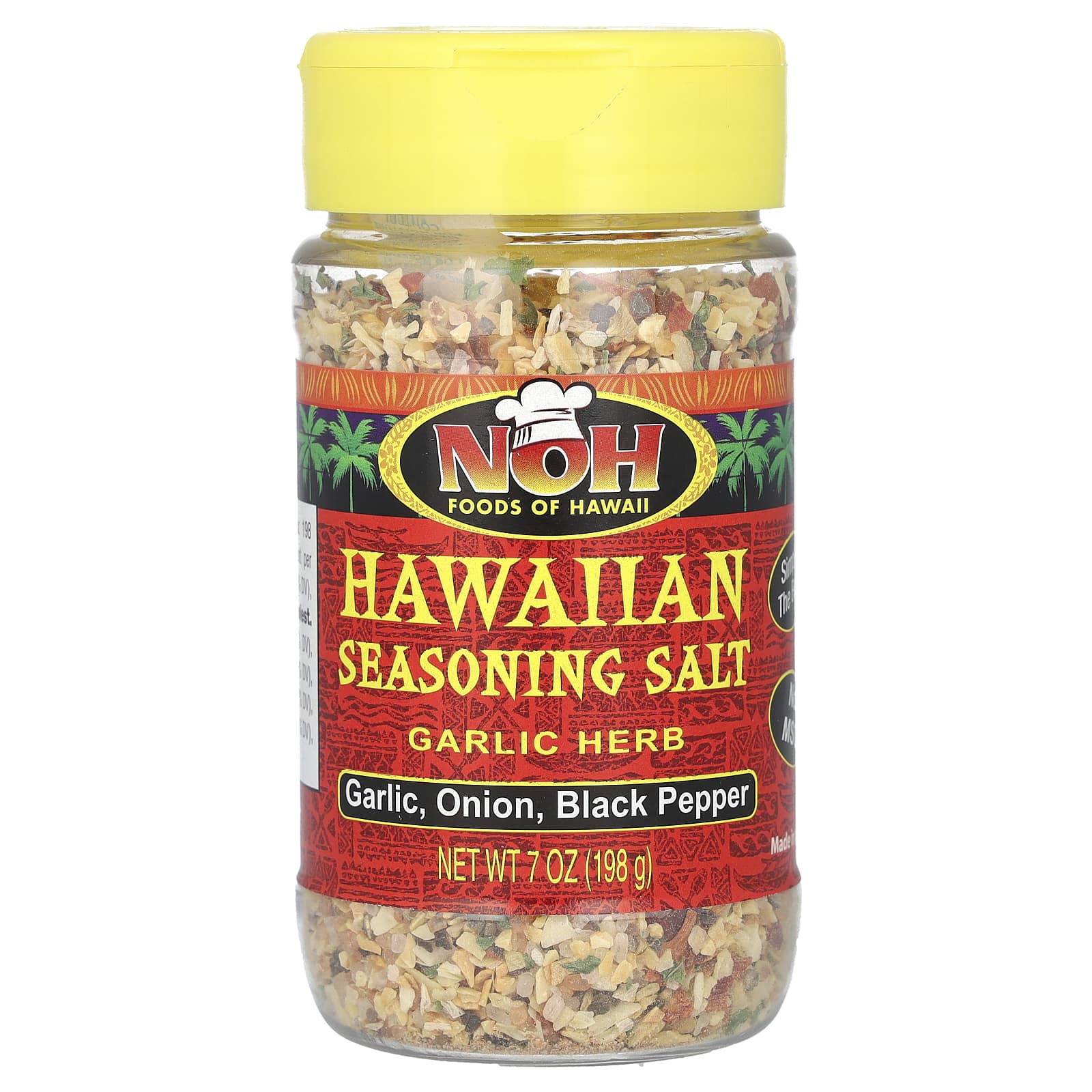 NOH Foods of Hawaii, Hawaiian Seasoning Salt, Garlic Herb, 7 oz (198 g) - Image 1