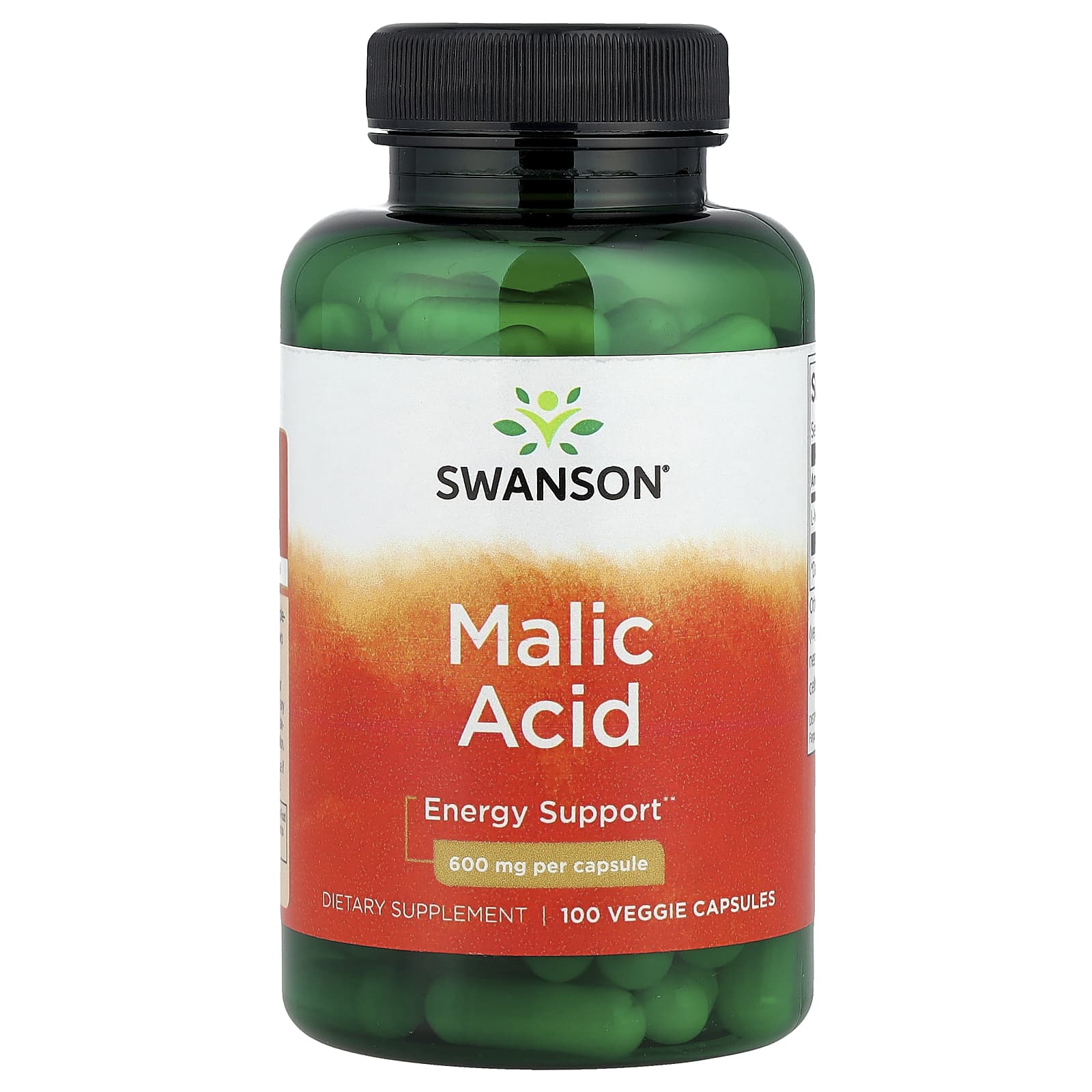Swanson, Malic Acid, 600 mg, 100 Veggie Capsules - Image 1
