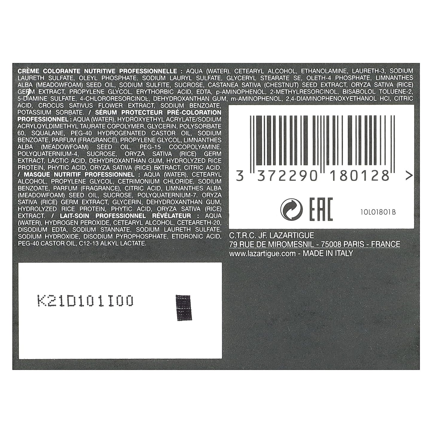 Lazartigue, Permanent Haircolor with Botanical Extracts, 9.00 Very Light Blond, 1 Application - Image 2