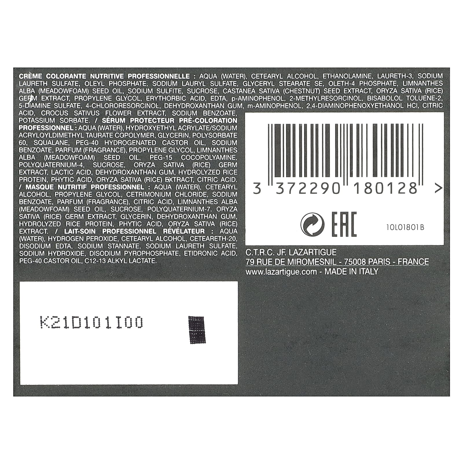 Lazartigue, Permanent Haircolor with Botanical Extracts, 9.00 Very Light Blond, 1 Application - Image 2