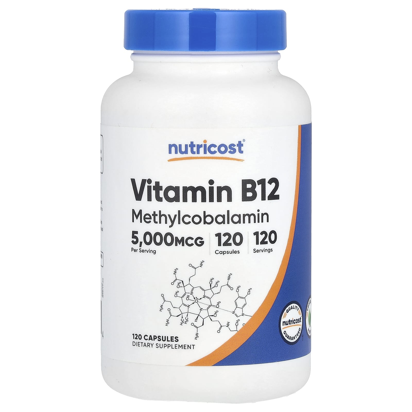 Nutricost, Vitamin B12, 5,000 mcg, 120 Capsules - Image 1