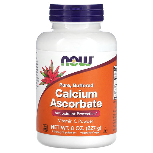 NOW Foods, Pure, Buffered Calcium Ascorbate, Vitamin C Powder, 8 oz (227 g) - Image 1