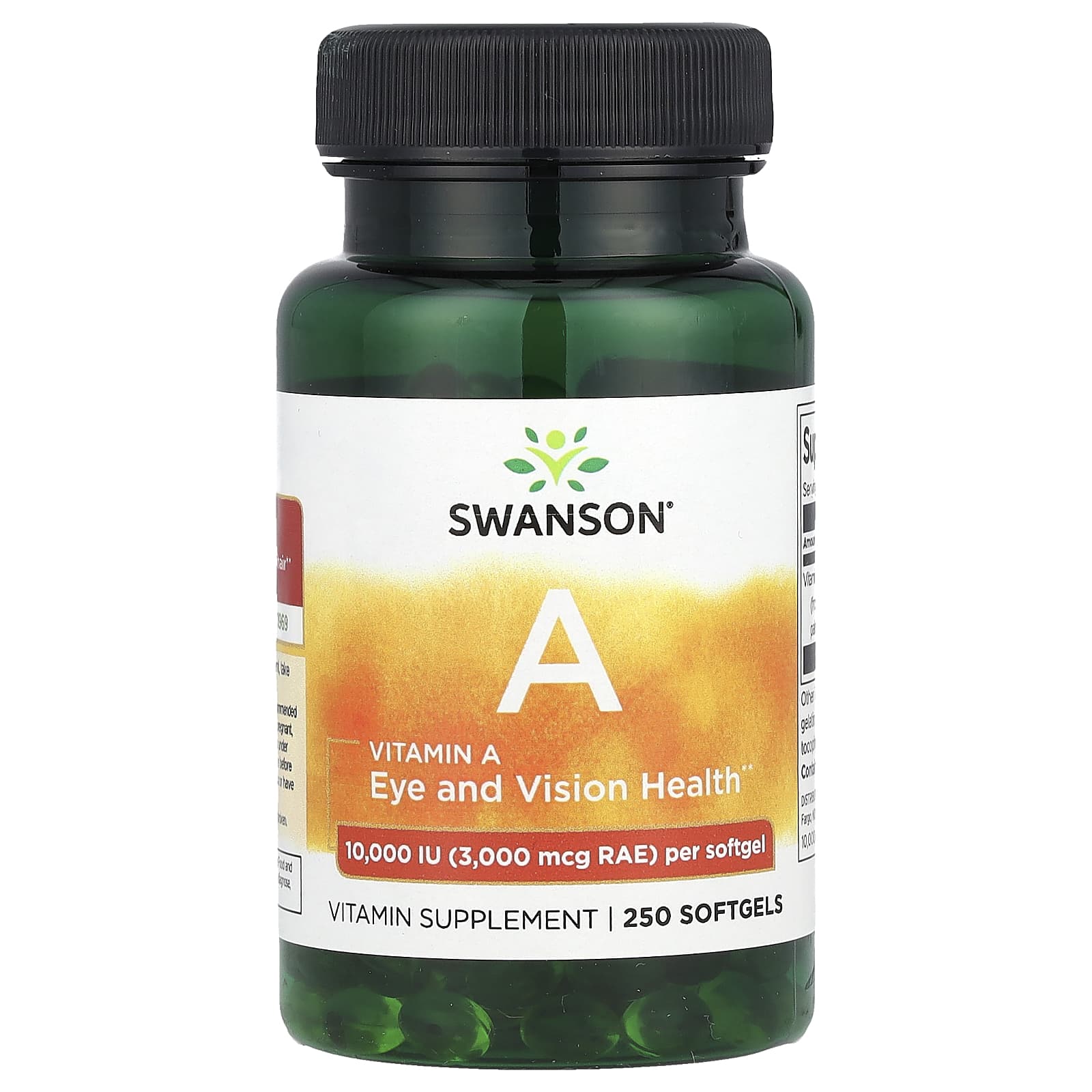Swanson, Vitamin A, 10,000 IU (3,000 mcg RAE), 250 Softgels - Image 1