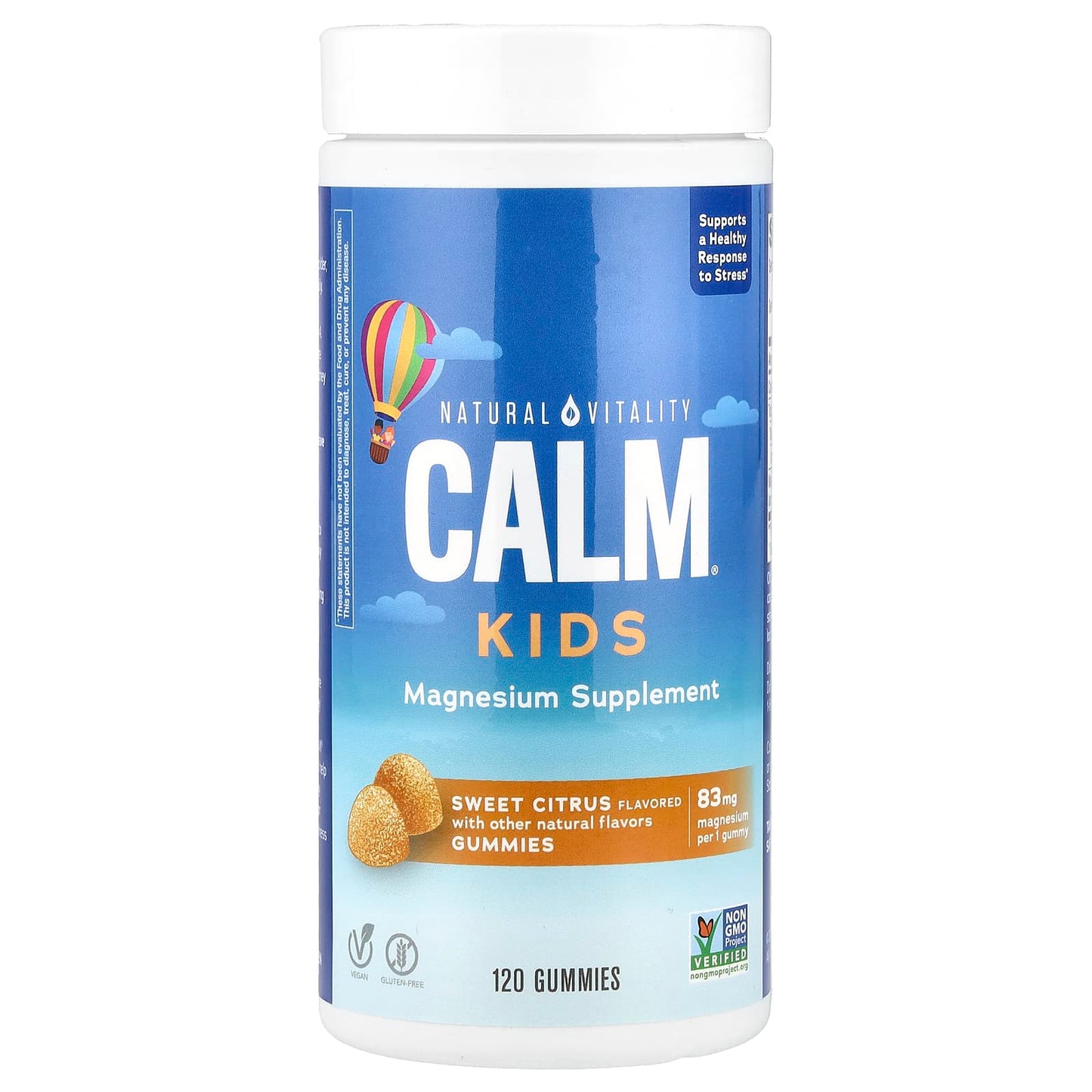 Natural Vitality, CALM®, Kids Gummies, Sweet Citrus, 83 mg, 120 Gummies - Image 1