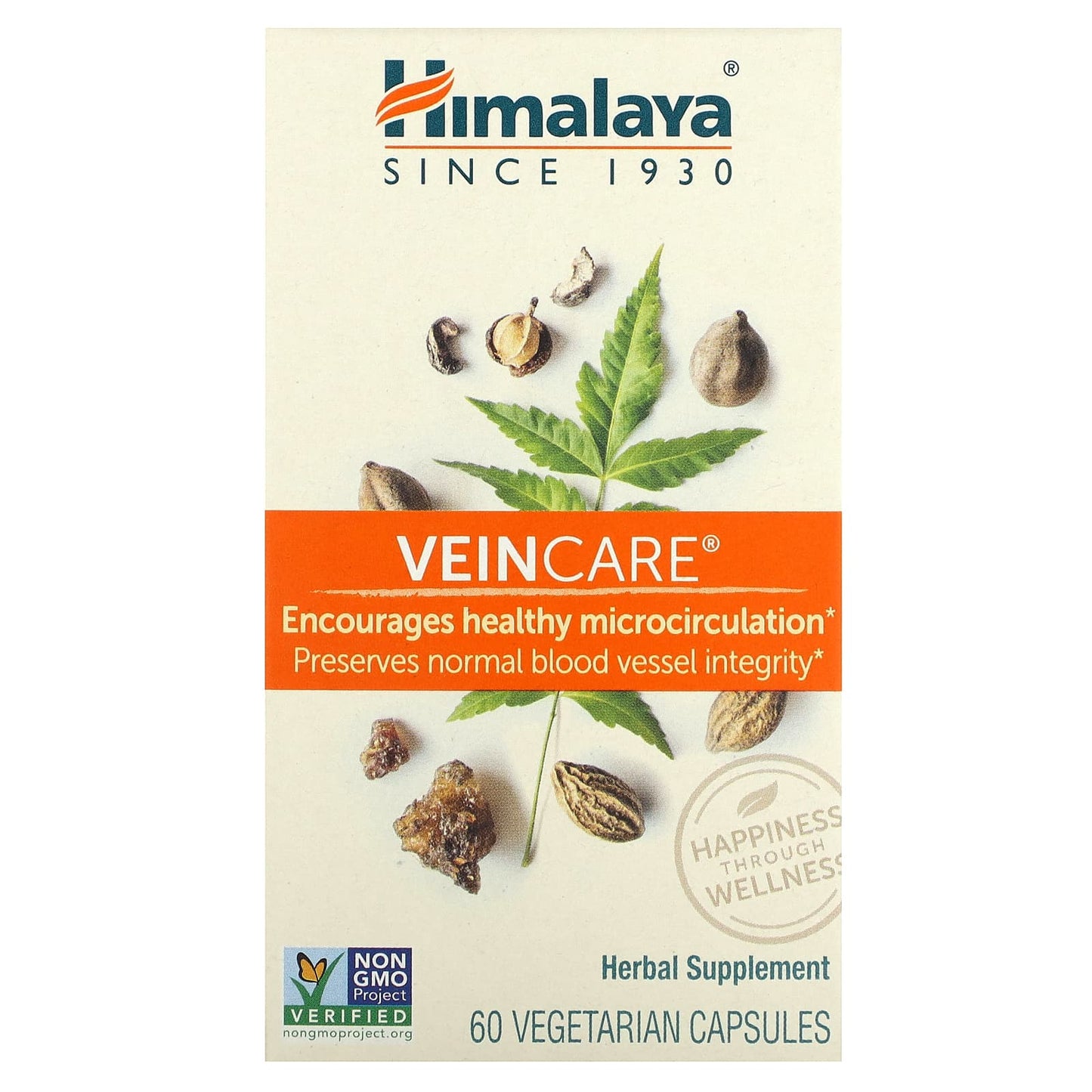 Himalaya VeinCare for Healthy Circulation, 60 Veg Capsules - Image 1