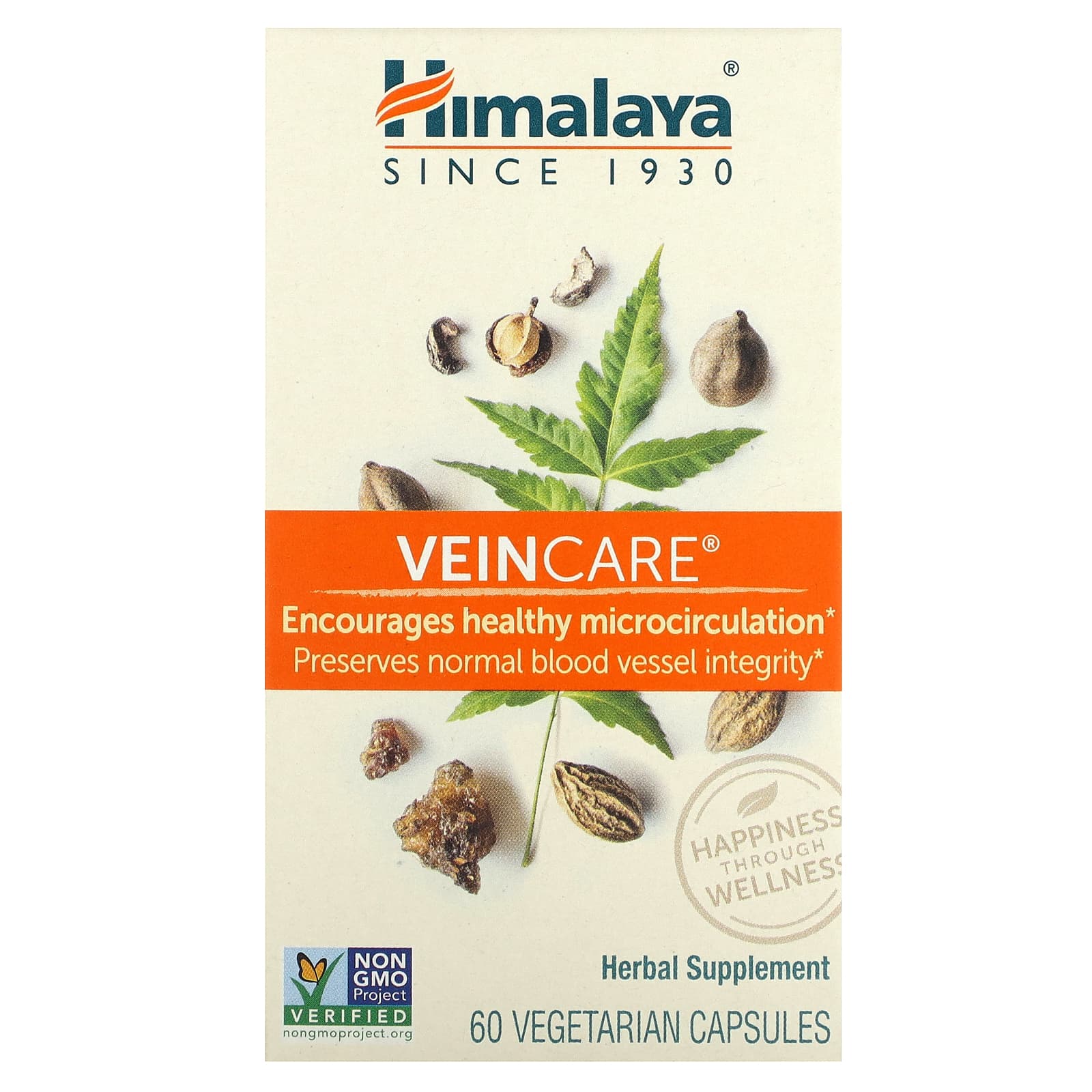 Himalaya VeinCare for Healthy Circulation, 60 Veg Capsules - Image 1