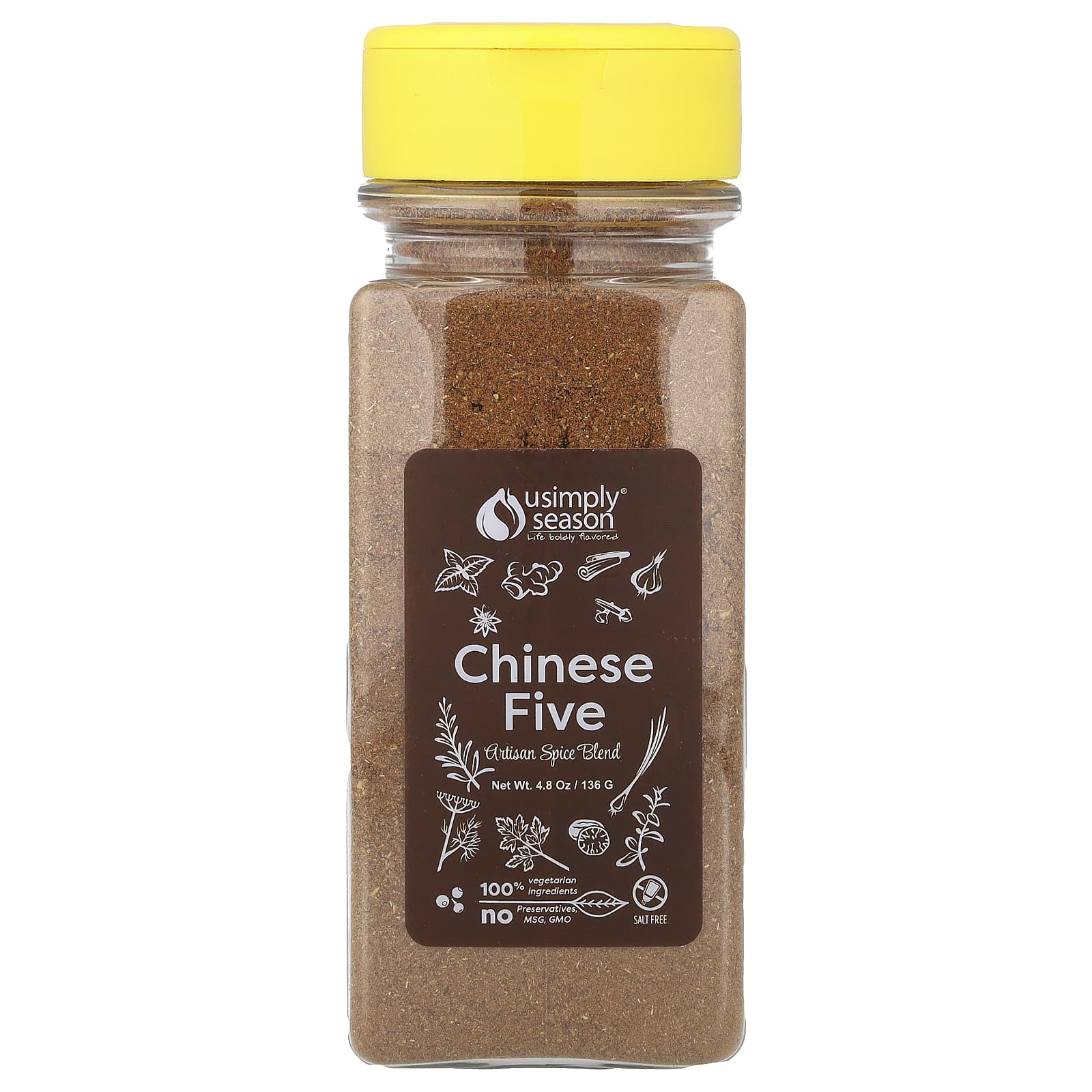 USimplySeason, Artisan Spice Blend, Chinese Five, 4.8 oz (136 g) - Image 1