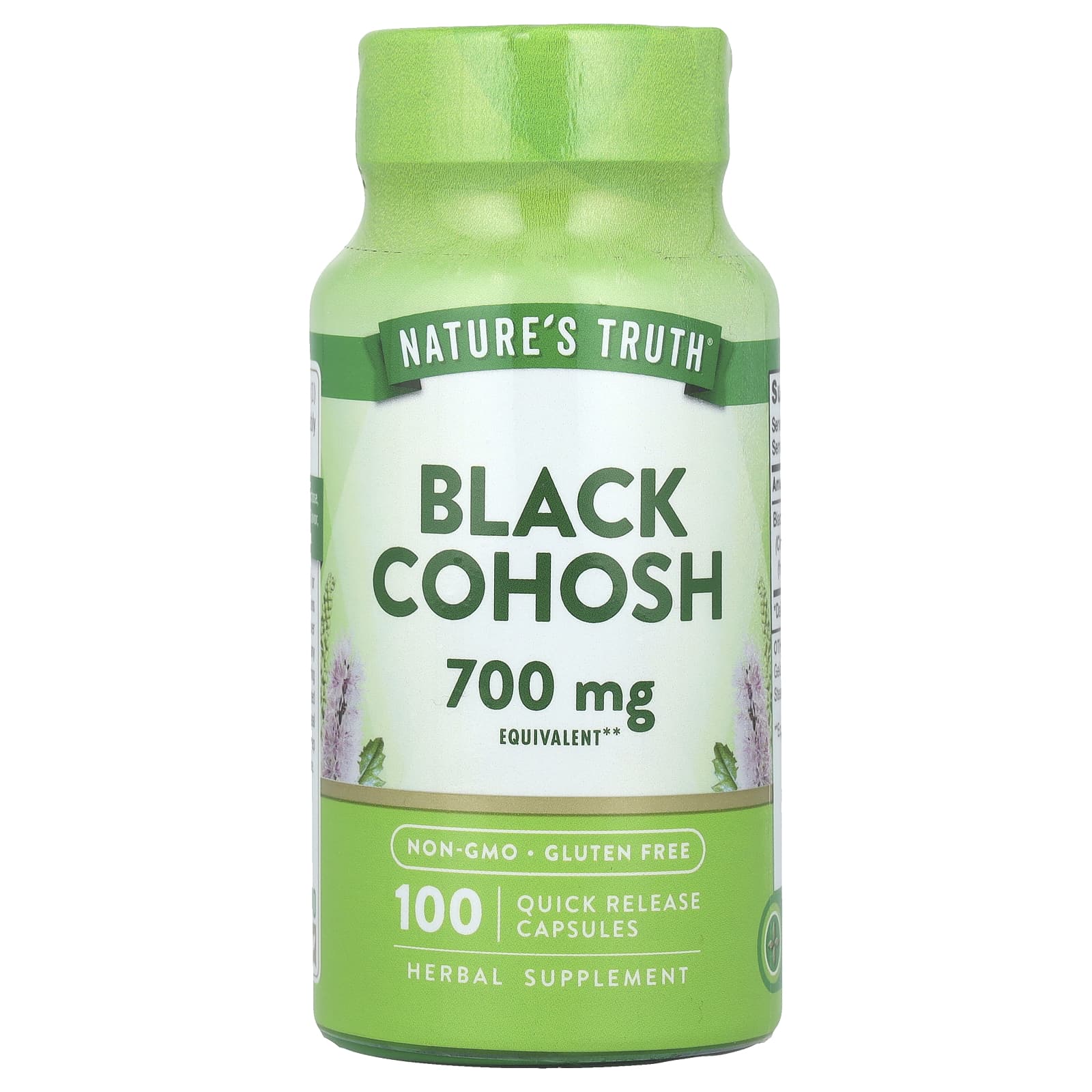 Nature's Truth, Black Cohosh, 700 mg, 100 Quick Release Capsules - Image 1
